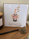 Luxury Mothers day card hearts bubbles