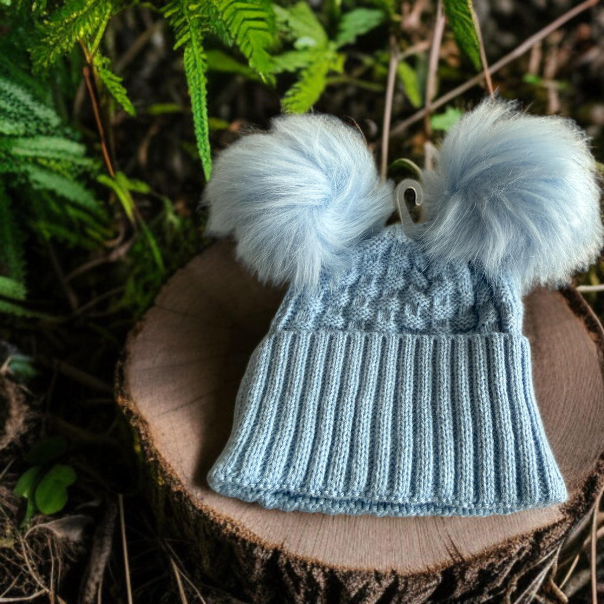 Personalised baby pom pom hat