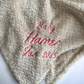 Personalised waffle baby blanket