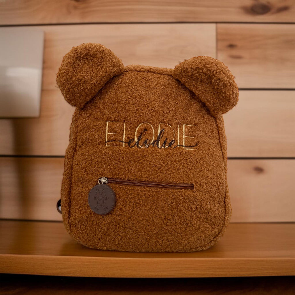 Custom personalised teddybear back toddler nursery baby bag