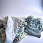 Personalised baby tag blanket comforter