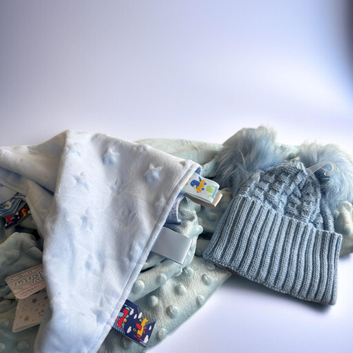 Personalised baby tag blanket comforter