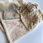 Personalised waffle baby blanket