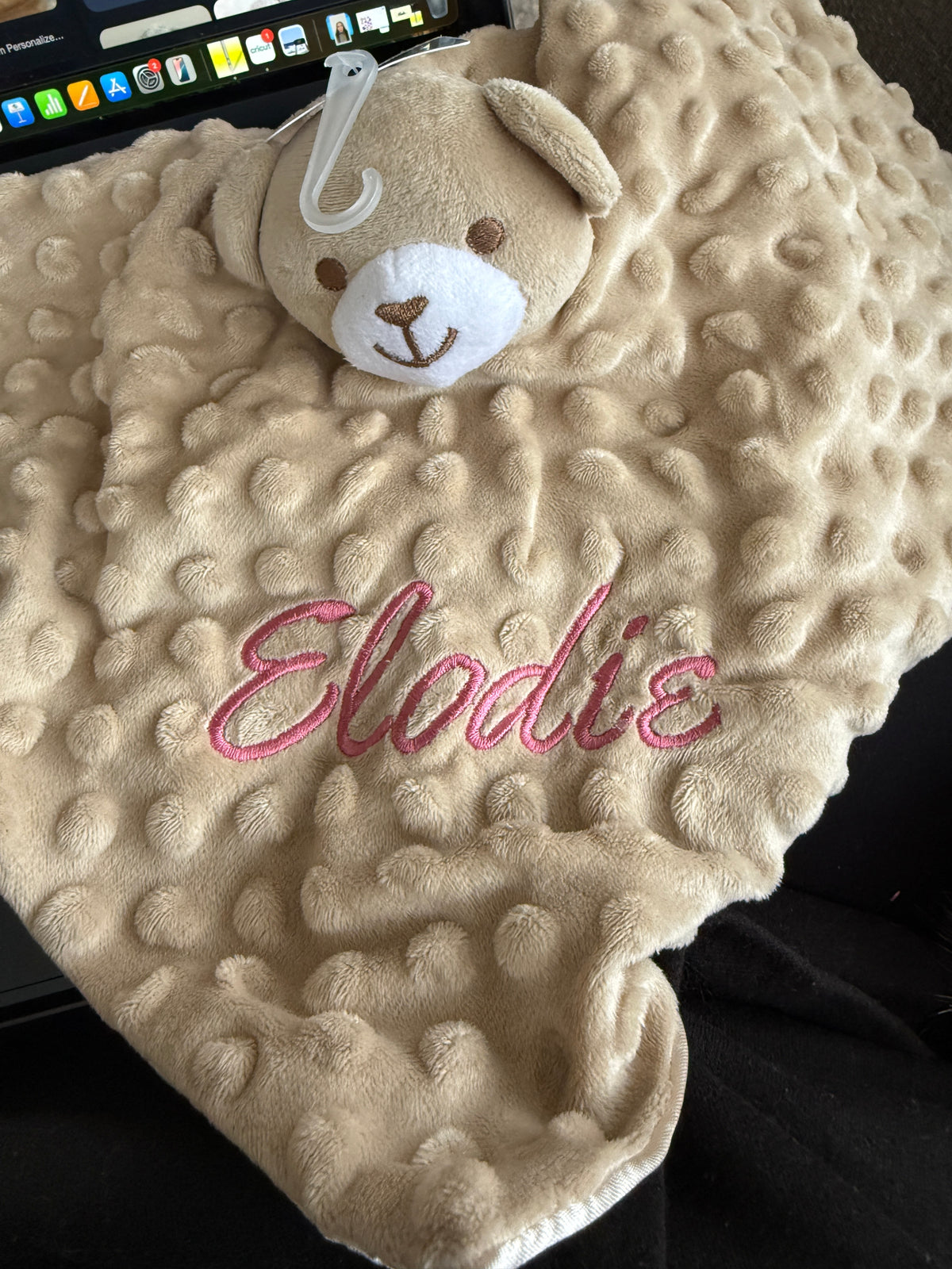 Personalised baby comforter stuffed animal lovie stuffy
