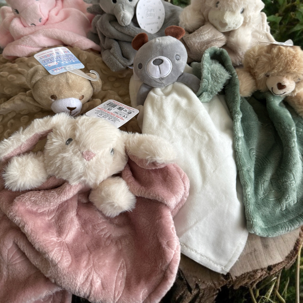 Personalised baby comforter stuffed animal lovie stuffy