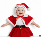 Baby Girls Santa Claus 4 pcs Dress Up Set - My First Christmas (0-12m)