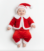 Baby Boys Santa Claus 3 Pieces Dress Up Set - My First Christmas (0-12m)