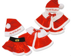Baby Girls Santa Claus 4 pcs Dress Up Set - My First Christmas (0-12m)