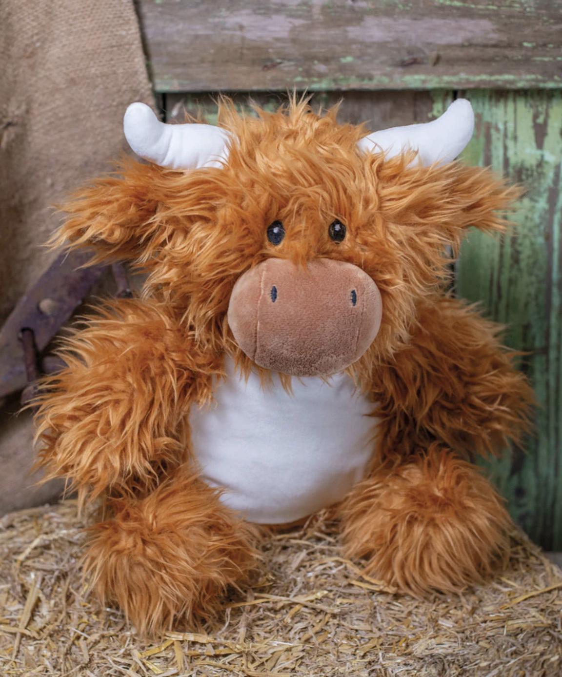 Personalised Highland cow teddy bear