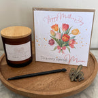 A luxury mothers day card with tulips design