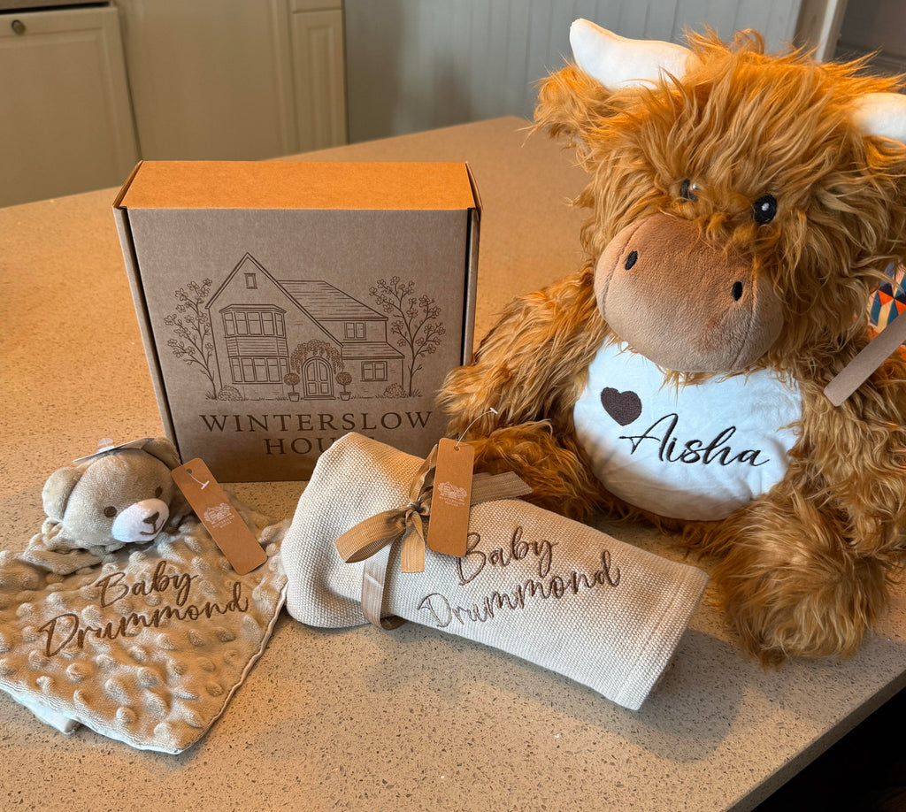 Personalised baby comforter stuffed animal