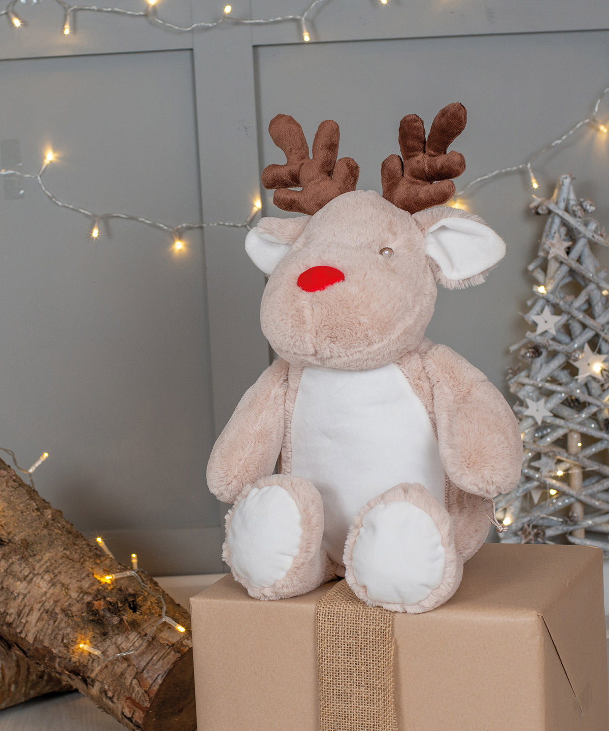Personalised reindeer stuffed toy