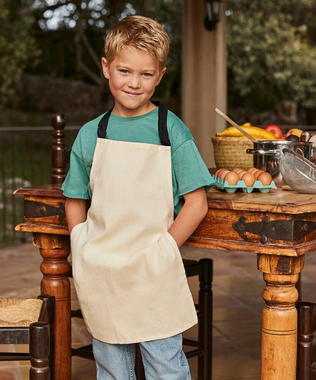 Children's luxe apron with custom embroidered personalisation
