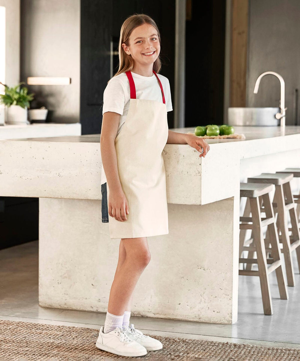Children's luxe apron with custom embroidered personalisation